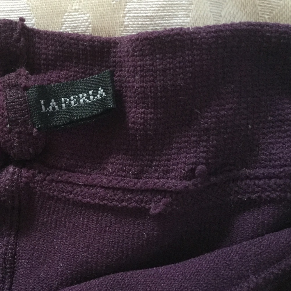 La Perla capri length opaque leggings in eggplant